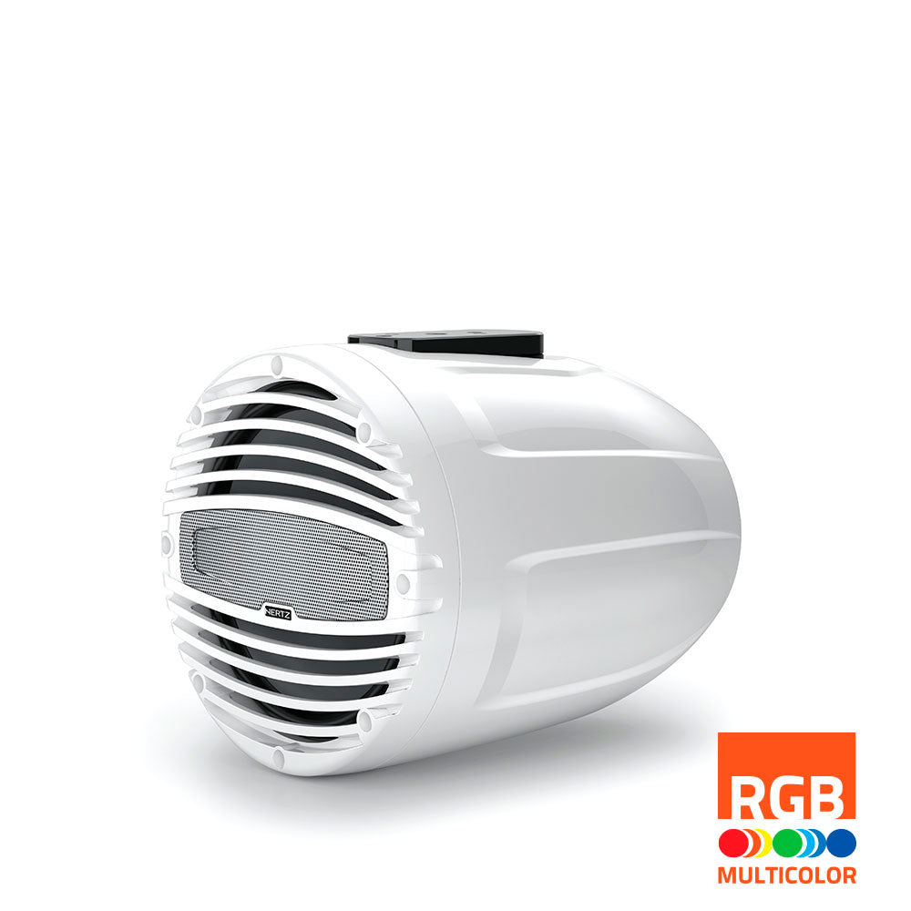 Hertz 200W 8" HTX 8 M-FL-W RGB LED IP65 Marine Tower Speaker - White