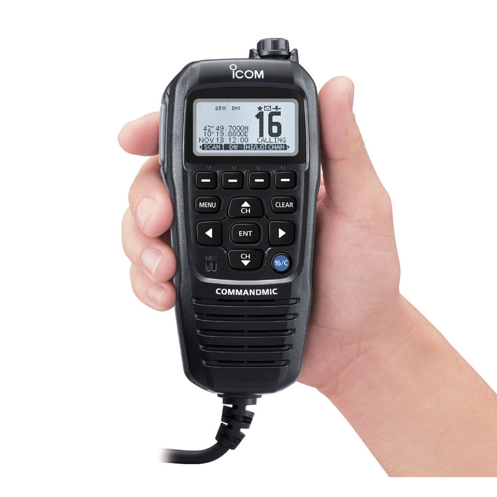 ICOM HM195G Command Mic Black -White LCD for M423GE